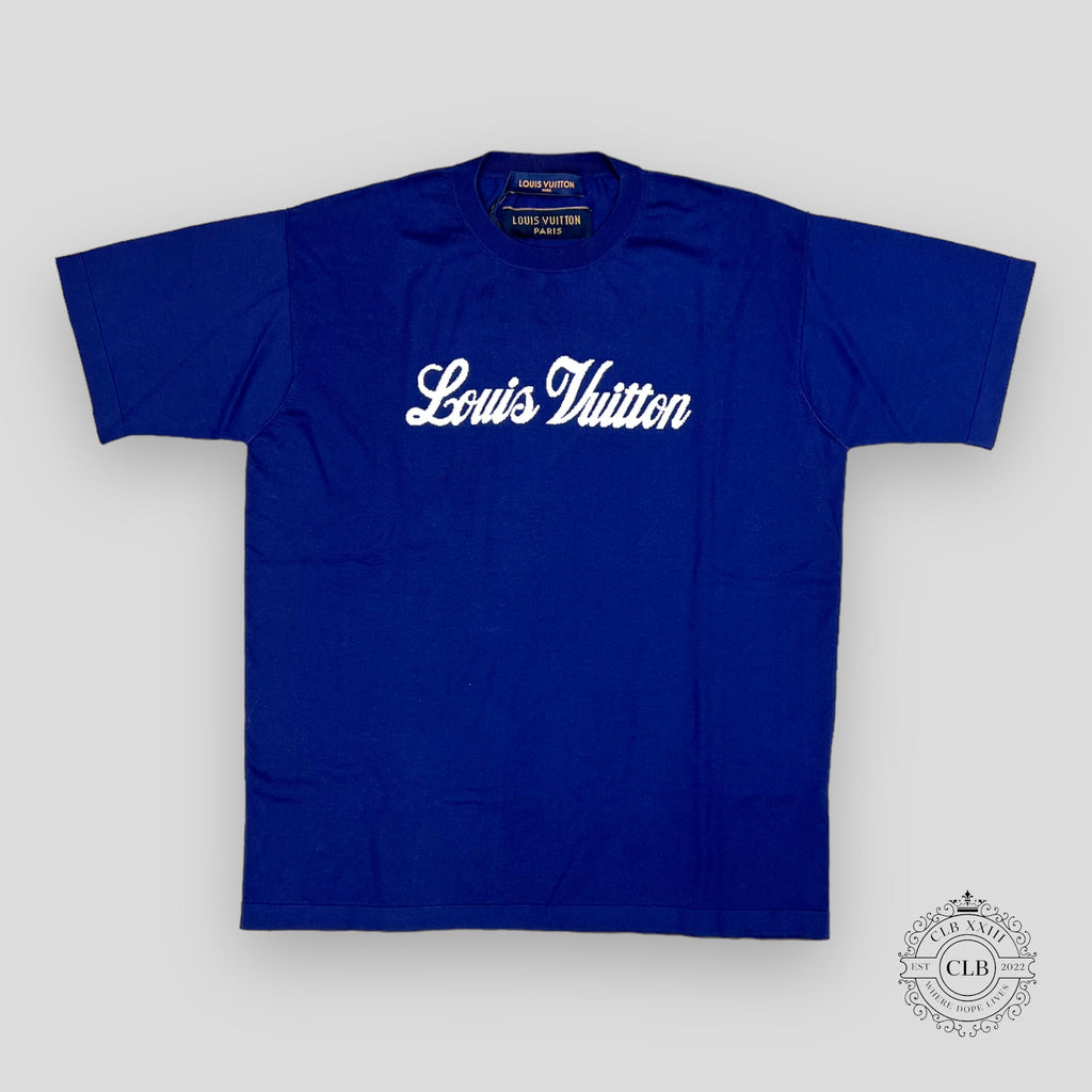Louis Vuitton Short-Sleeved Graphic Crewneck in Indigo L XL