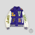 Louis Vuitton Runaway Frog Varsity Jacket men's unisex Coat leather wool 50 54