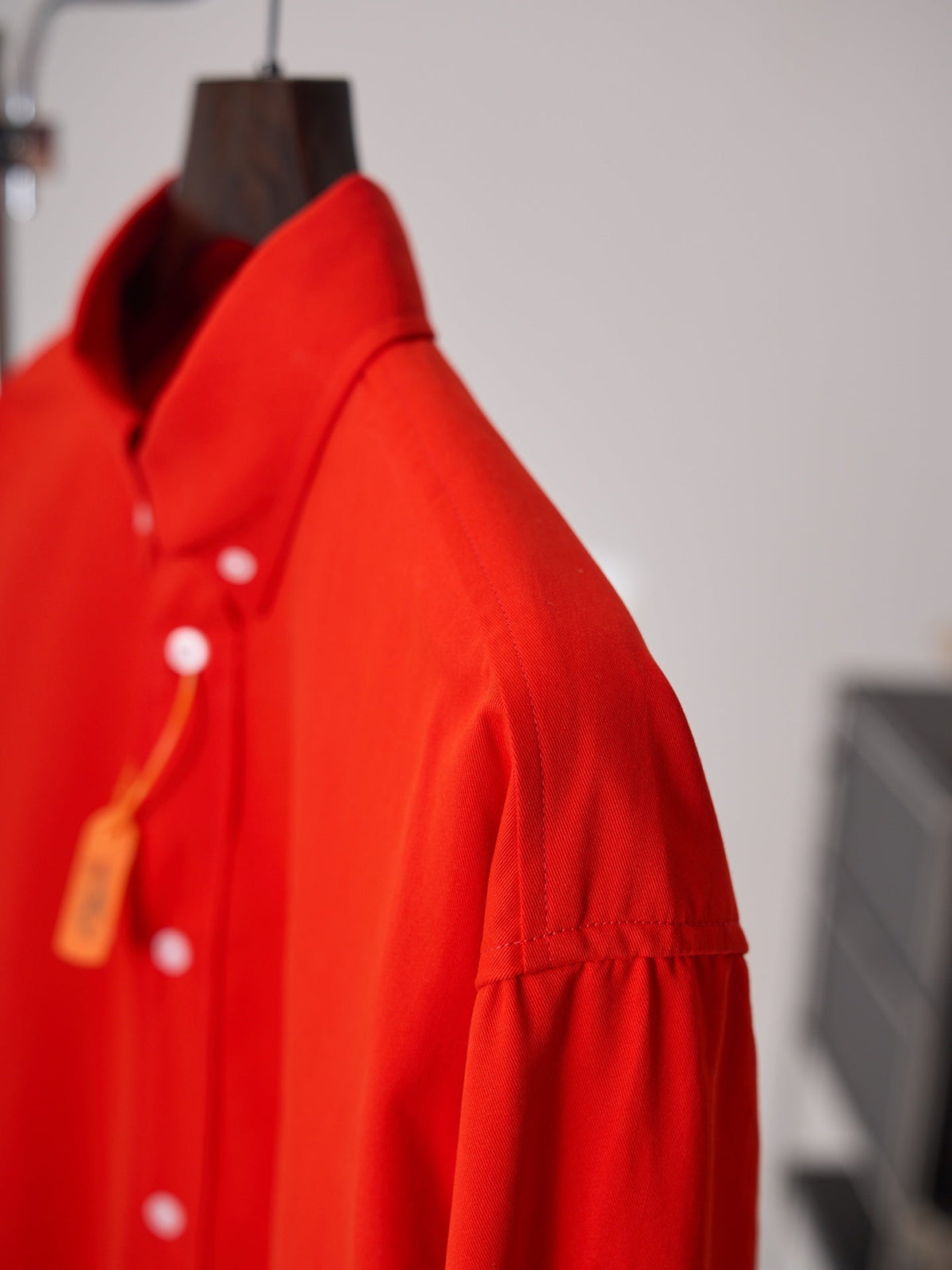 Loewe Anagram Two-Tone Embroidered Long-Sleeve Shirt Men's Unisex Red