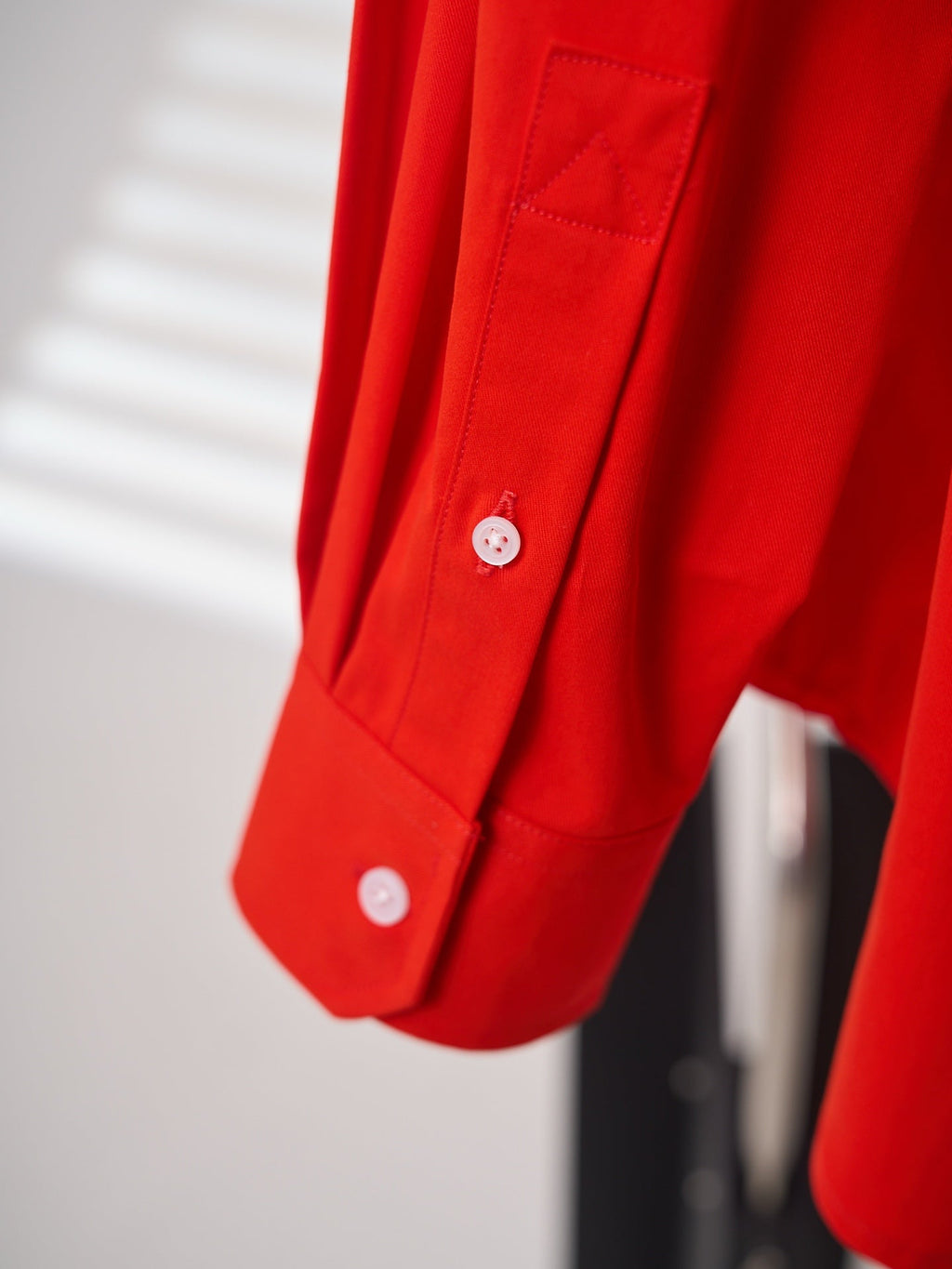 Loewe Anagram Two-Tone Embroidered Long-Sleeve Shirt Men's Unisex Red