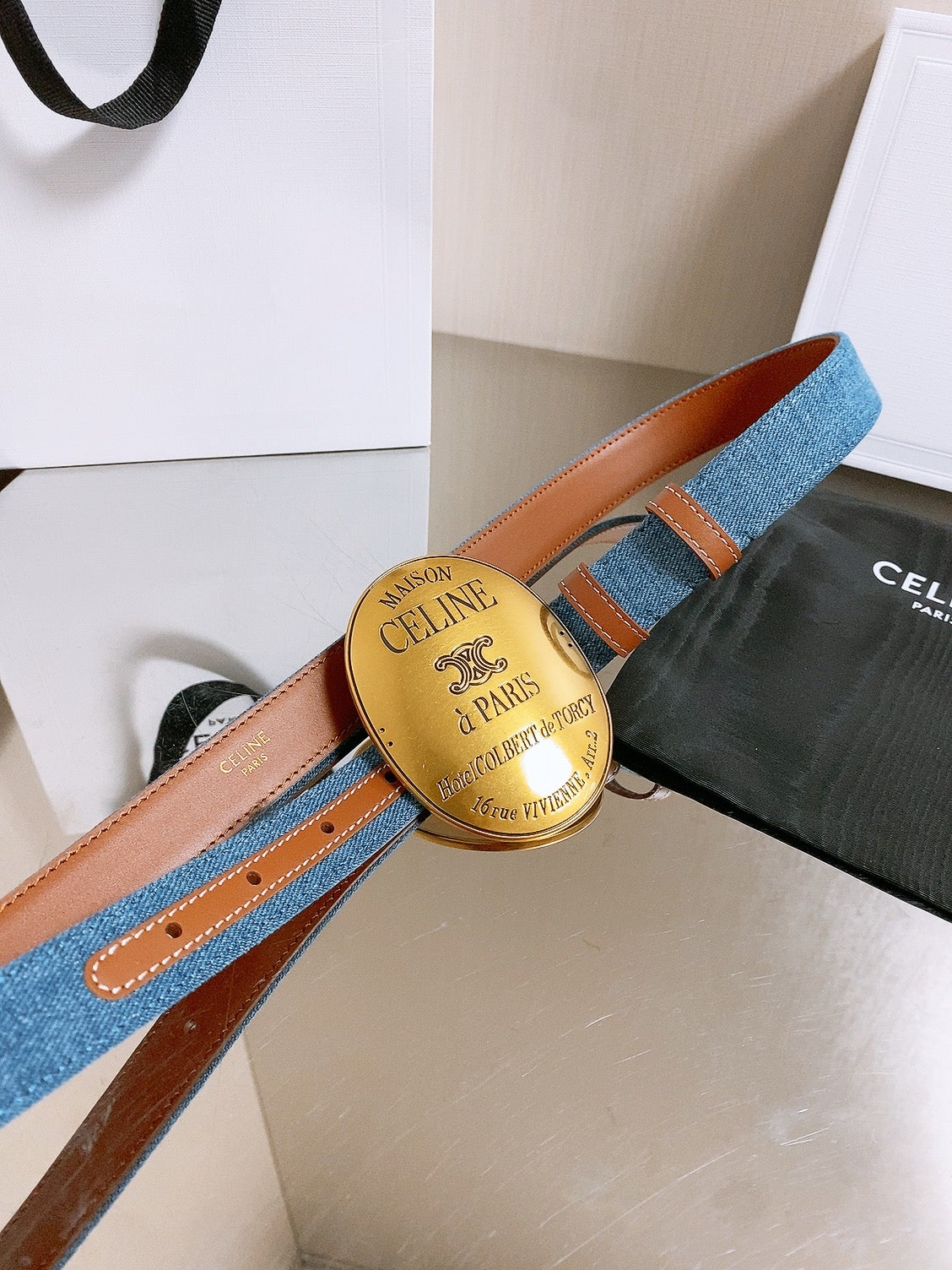 Celine Ladies Belt leather several colors