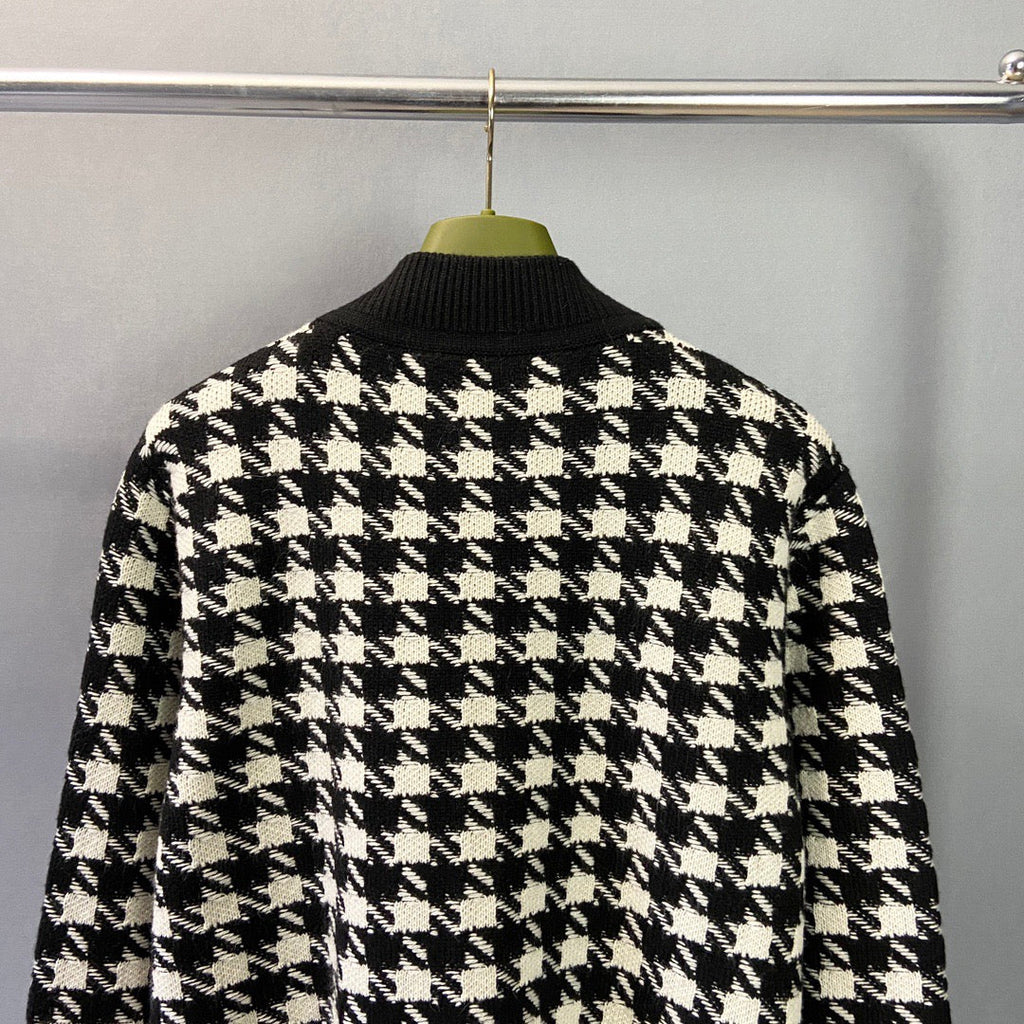 Gucci Houndstooth Bomber Jacket Unisex Sweater
