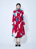 Issey Miyake ladies Vigor Long Coat jacket trench red blue