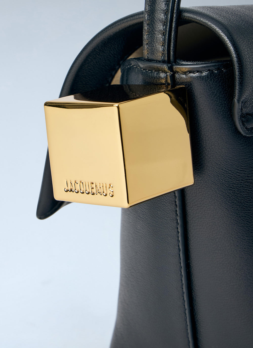 Jacquemus Ladies Le Rond Carré Handbag Purse Italy leather black