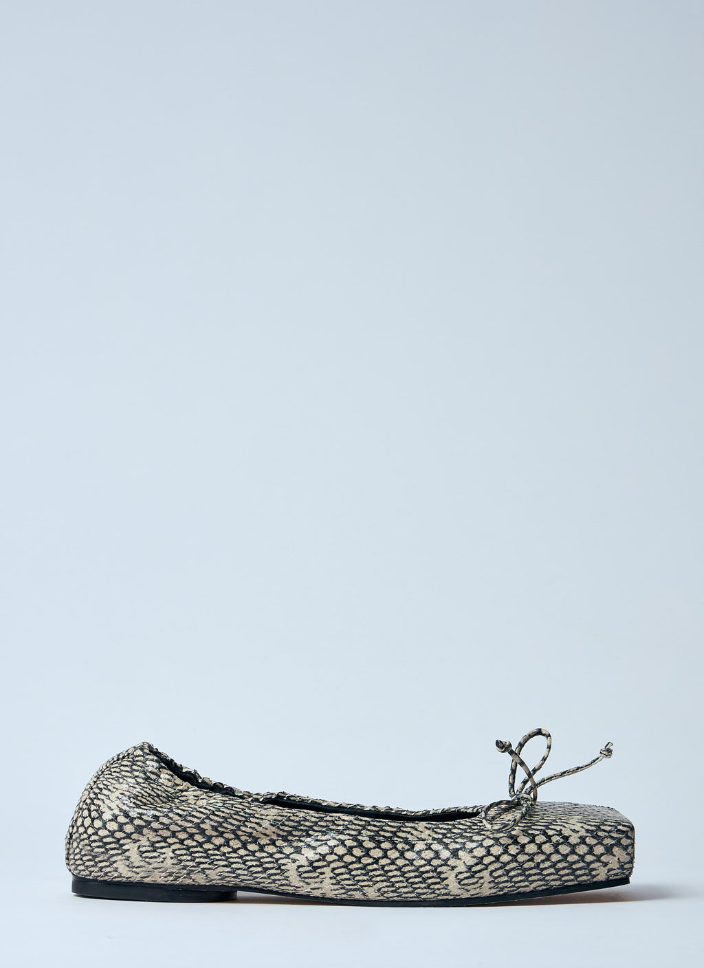 Jacquemus Ladies Les Ballerines Flats leather shoes square toe snake