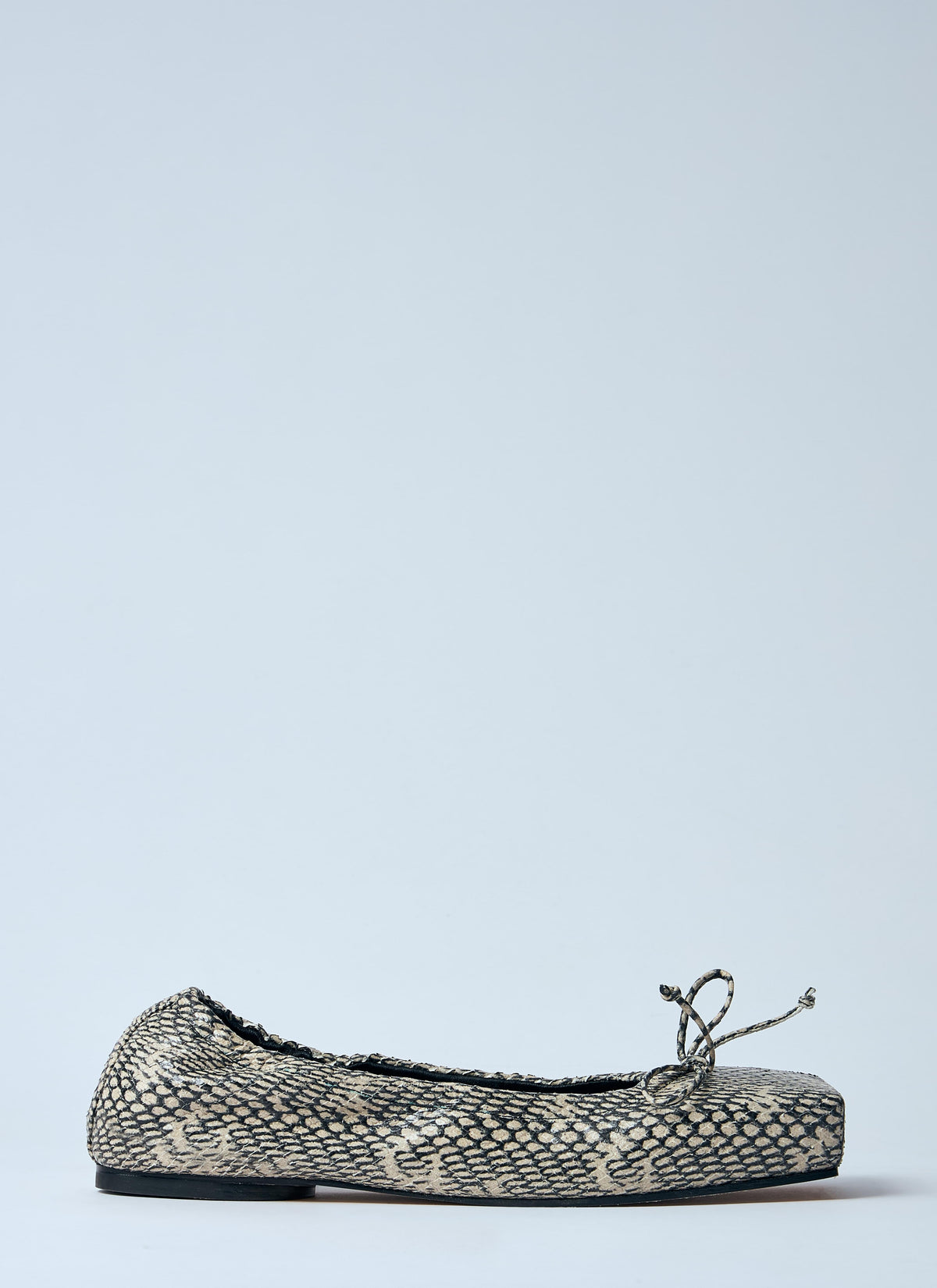 Jacquemus Ladies Les Ballerines Flats leather shoes square toe snake