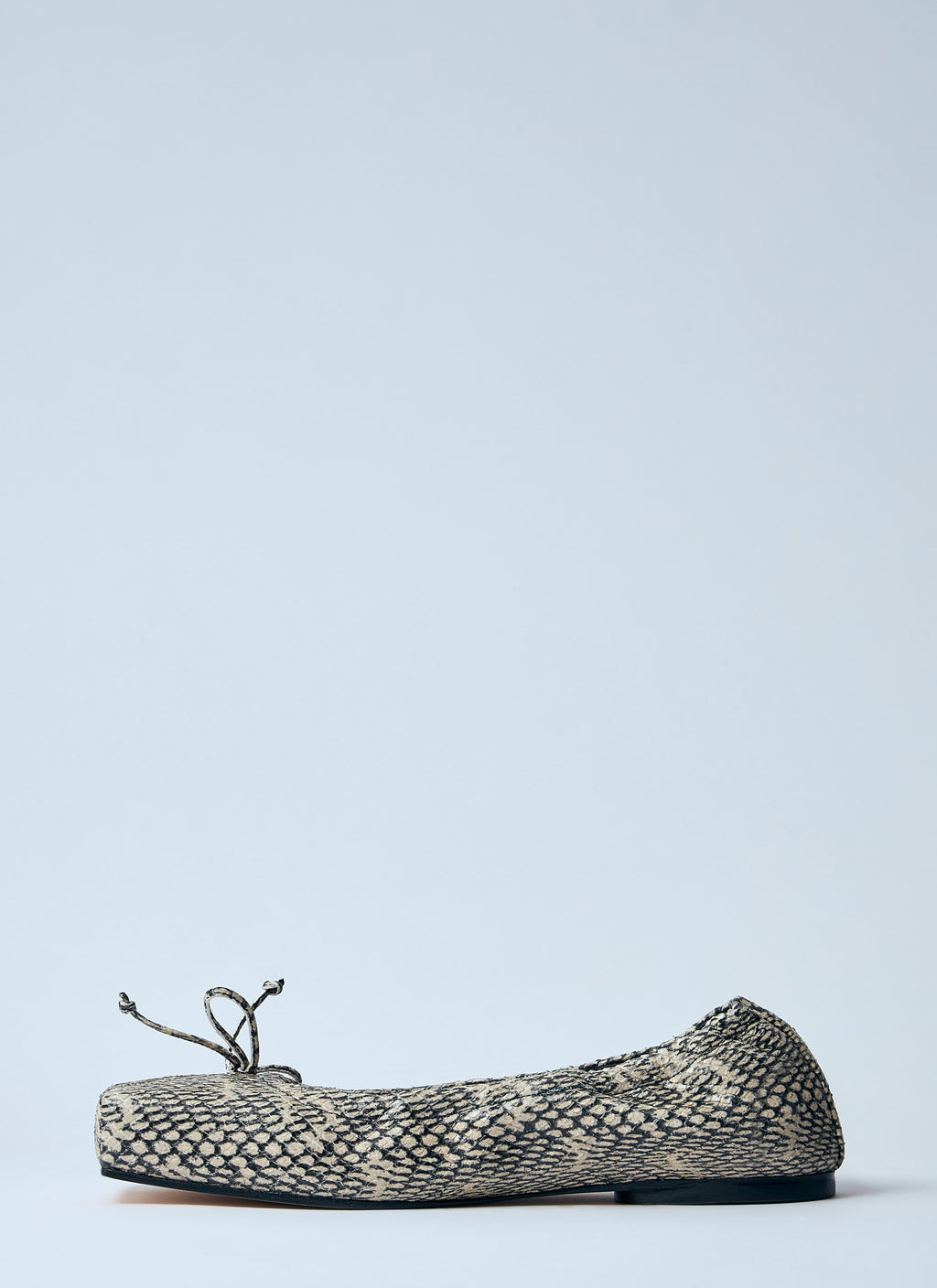 Jacquemus Ladies Les Ballerines Flats leather shoes square toe snake