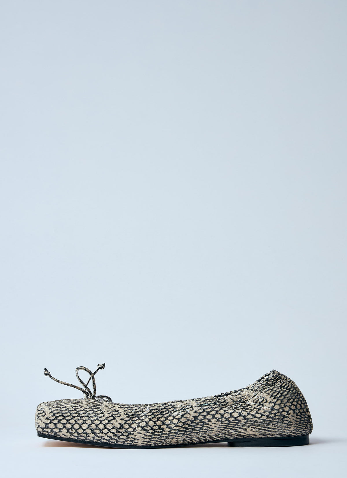 Jacquemus Ladies Les Ballerines Flats leather shoes square toe snake