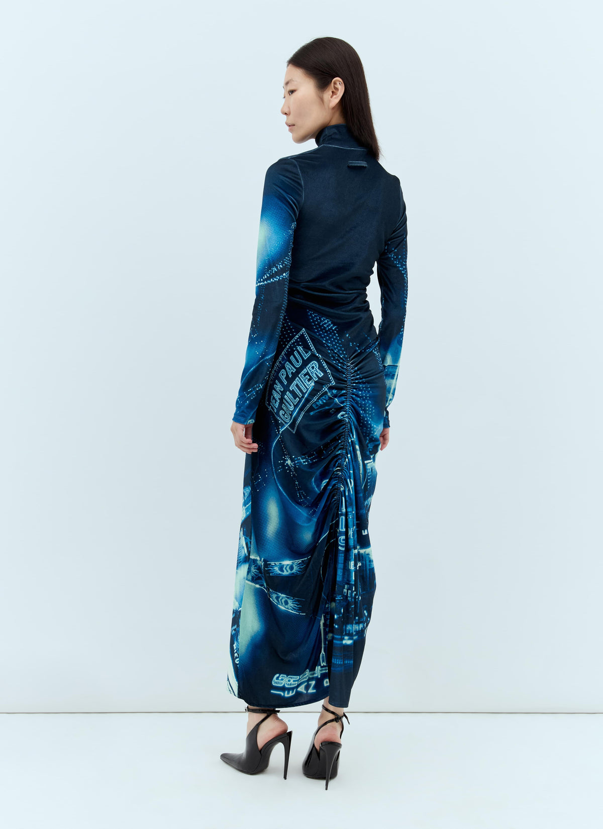 Jean Paul Gaultier Ladies Pigalle Gathered long Velvet Dress JPG