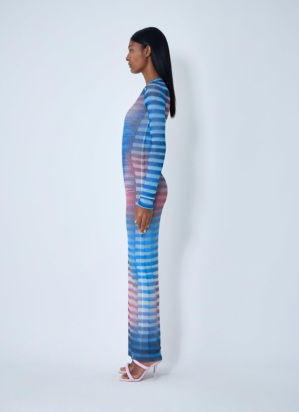 Jean Paul Gaultier Ladies Air Mesh Maxi Dress JPG stretch Small
