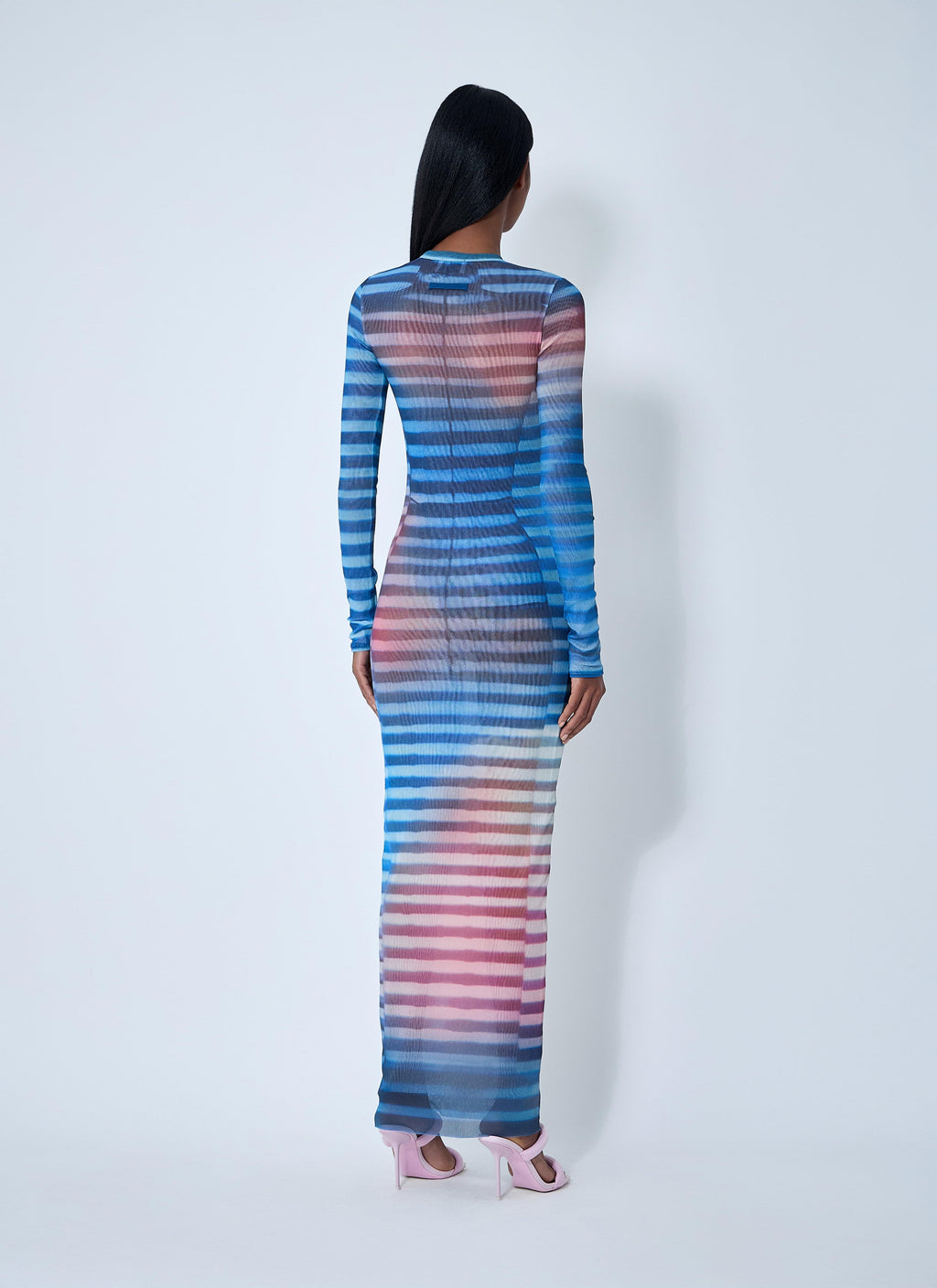 Jean Paul Gaultier Ladies Air Mesh Maxi Dress JPG stretch Small
