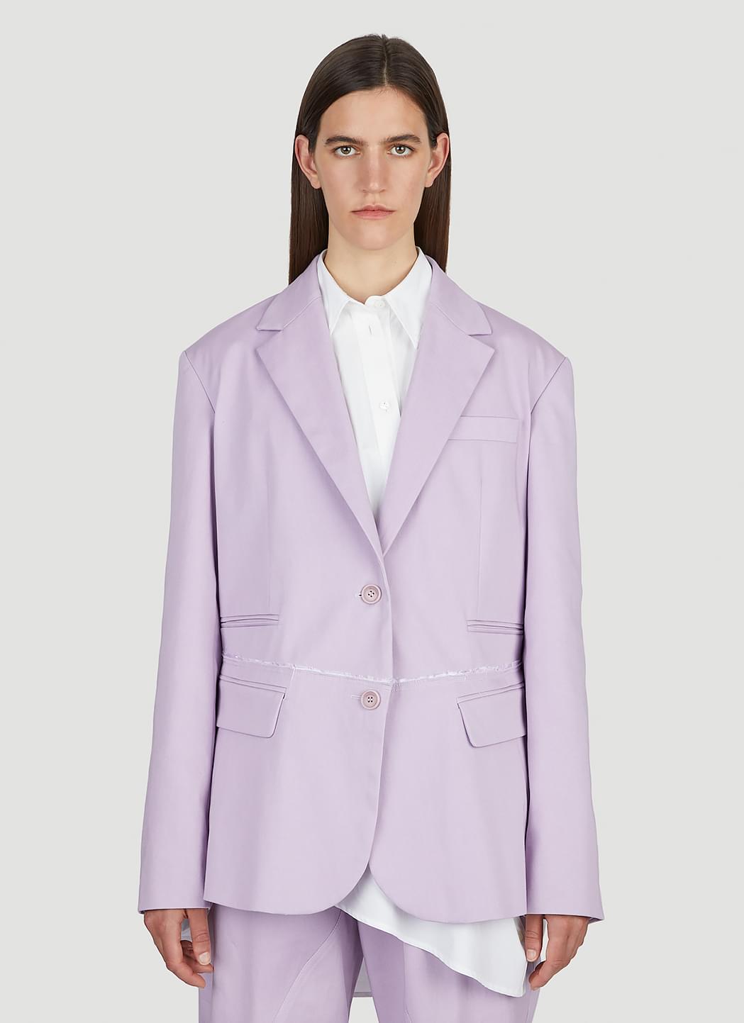 JW Anderson ladies Deconstructed Blazer lavender jacket