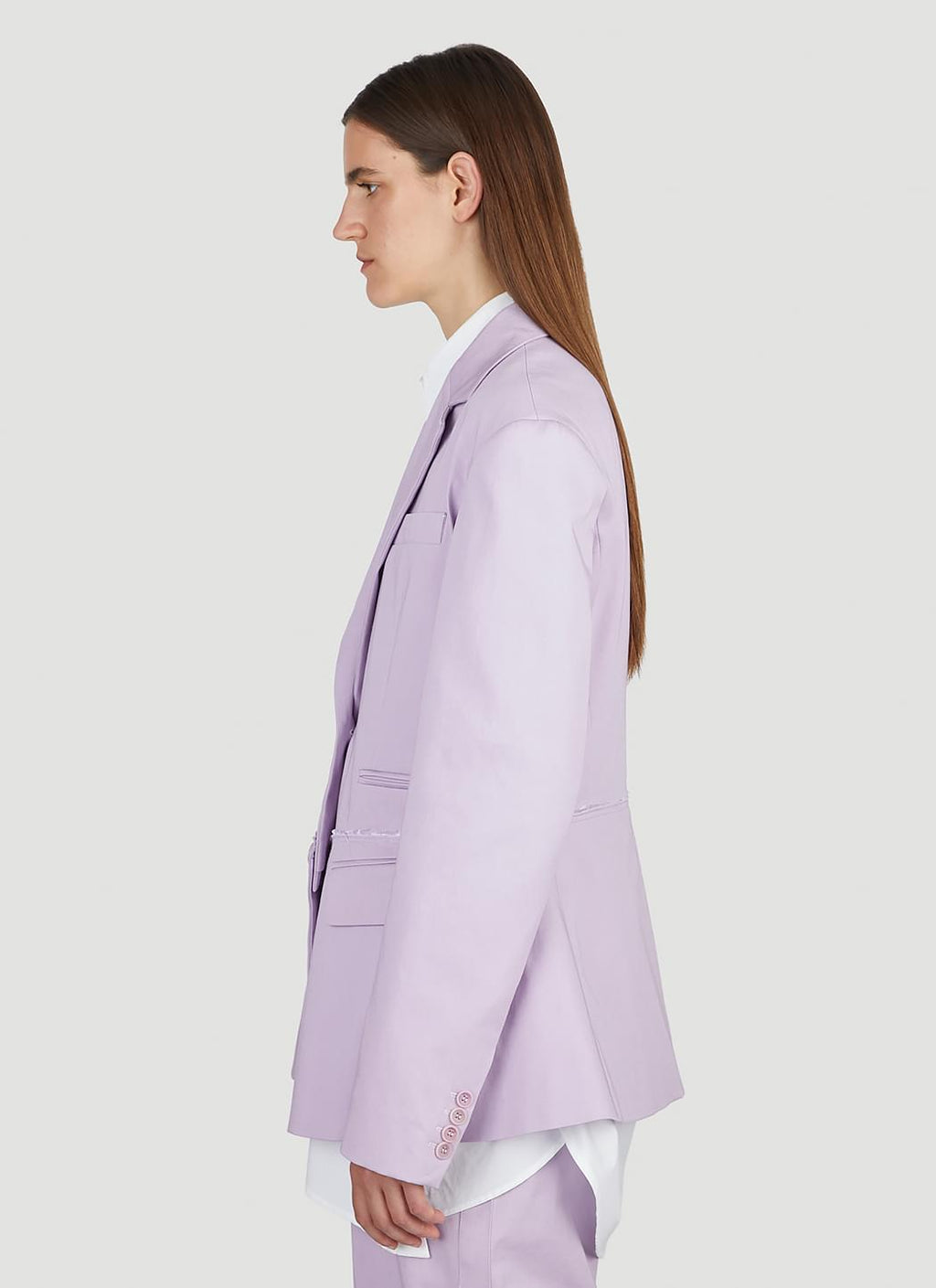 JW Anderson ladies Deconstructed Blazer lavender jacket