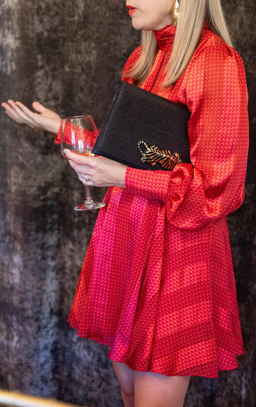 Garland Handbag Purse Ruth Clutch Black evening cocktail formal bag