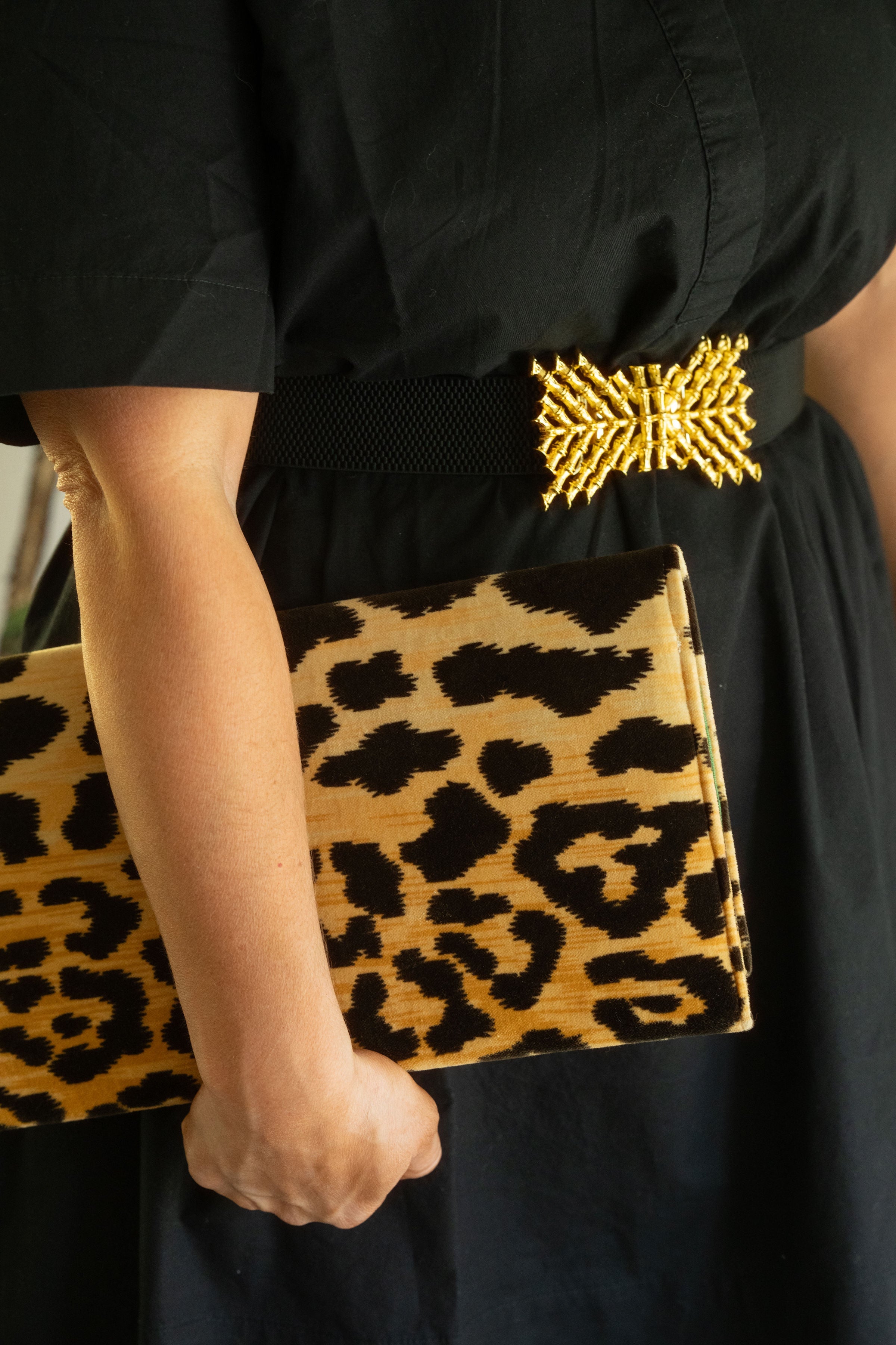 Garland handbag purse luxury leopard cheetah Ashley Clutch