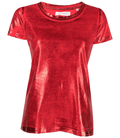Metallic Coated Cotton T-Shirt Madison Maison Red Foil
