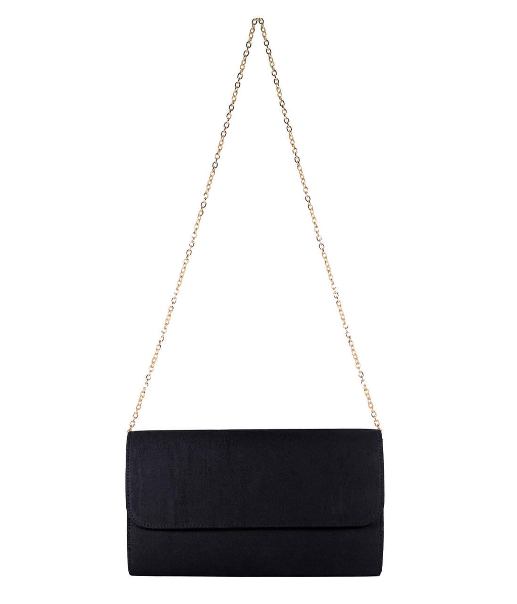 Avery Clutch - Black - Bulldog purse handbag chais strap Georgia crossbody