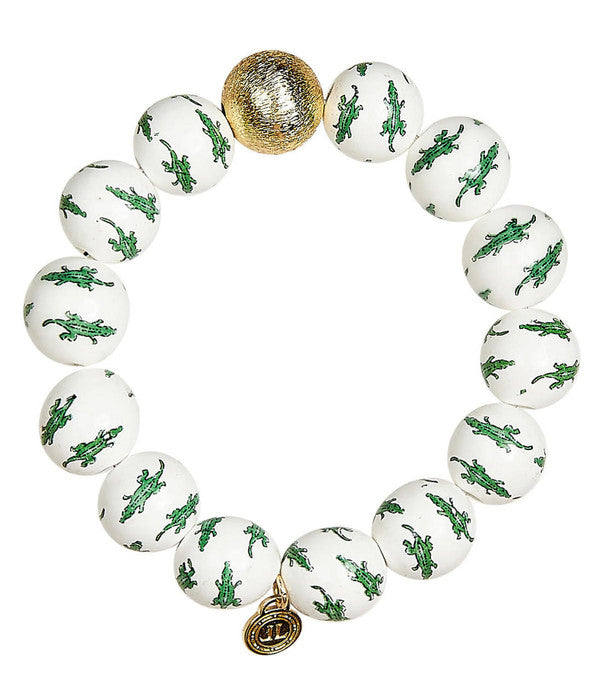 Beaded Bracelet - Alligator - Gameday Collection Florida ceramic