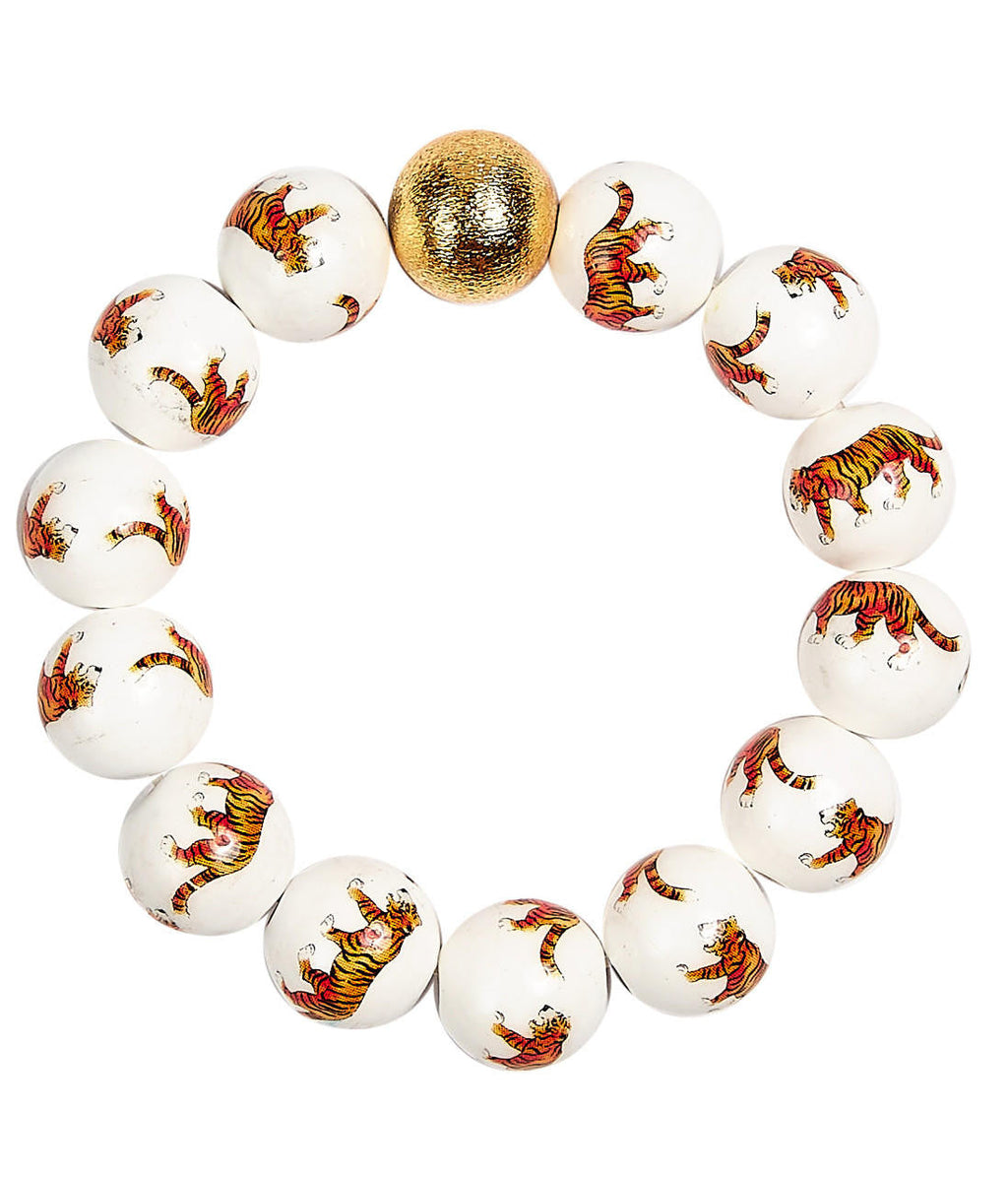 Beaded Bracelet - Tigers - Gameday Collection Auburn Clemson LSU Ceramic