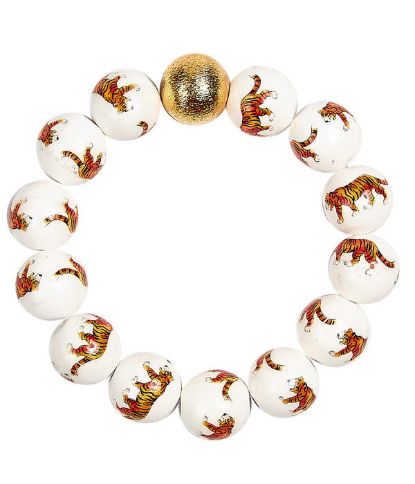 Beaded Bracelet - Tigers - Gameday Collection Auburn Clemson LSU Ceramic