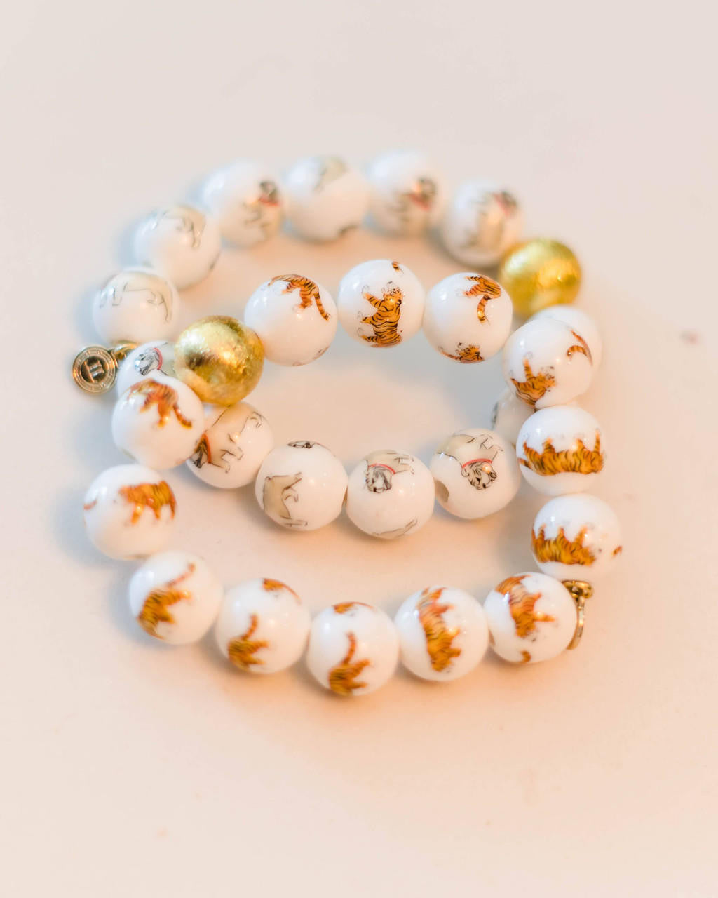 Beaded Bracelet - Tigers - Gameday Collection Auburn Clemson LSU Ceramic