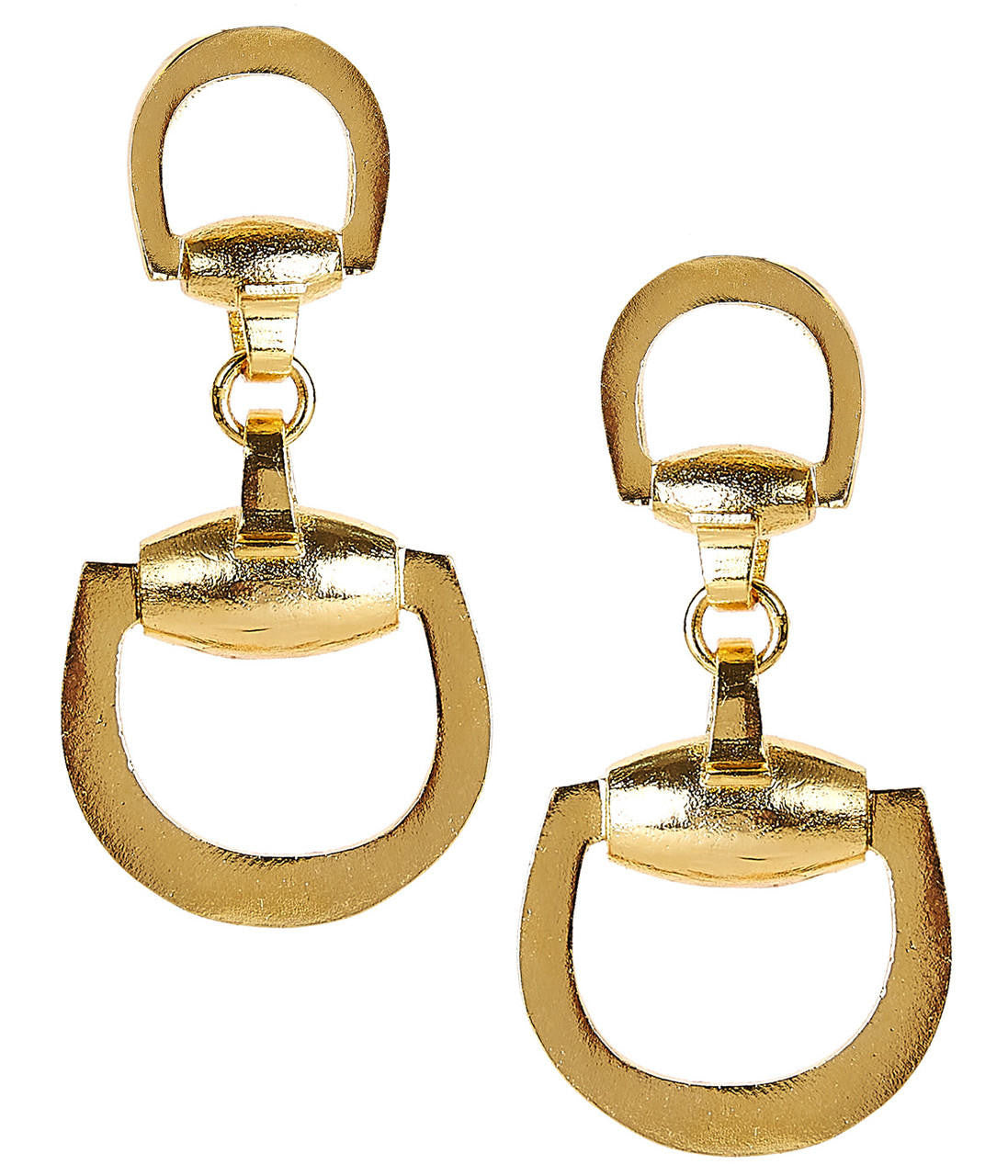 Horsebit - Gold Earrings equestrian snaffle
