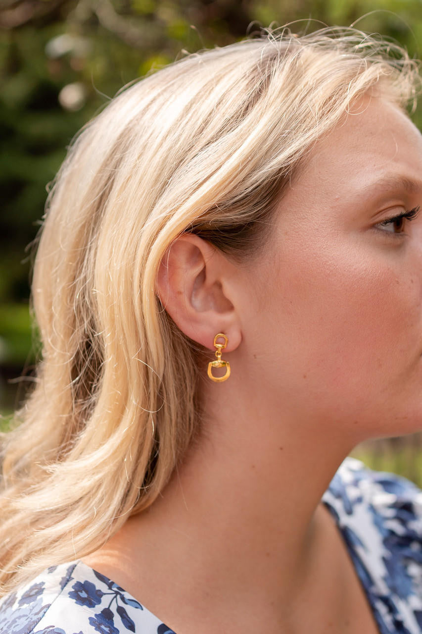 Mini Horsebit - Gold Earrings snaffle equestrian