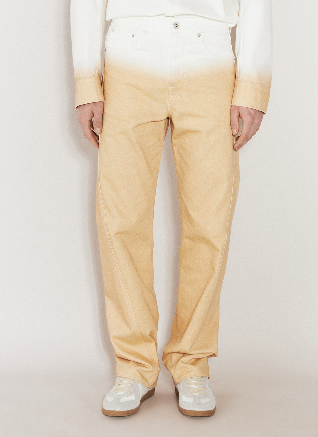 Lanvin Men's Gradient-Effect Twisted Jeans 30 graduated color