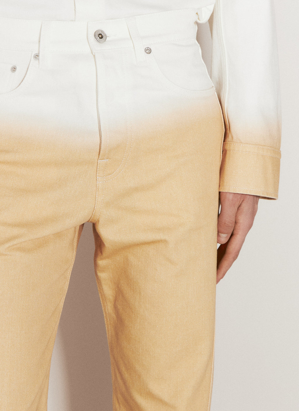 Lanvin Men's Gradient-Effect Twisted Jeans 30 graduated color