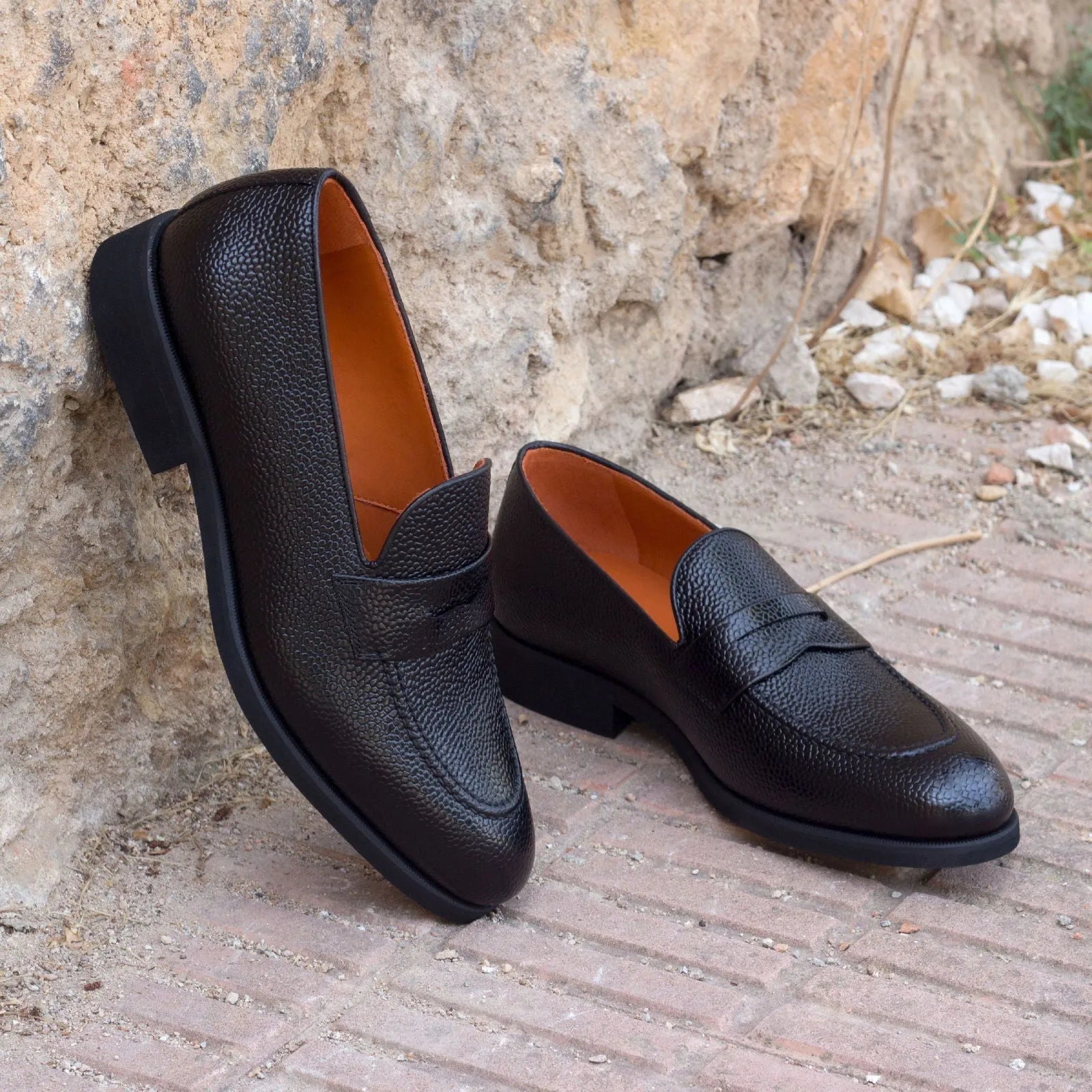 Lopez loafers II Men's Black shoes Handmade leather Que Shebley