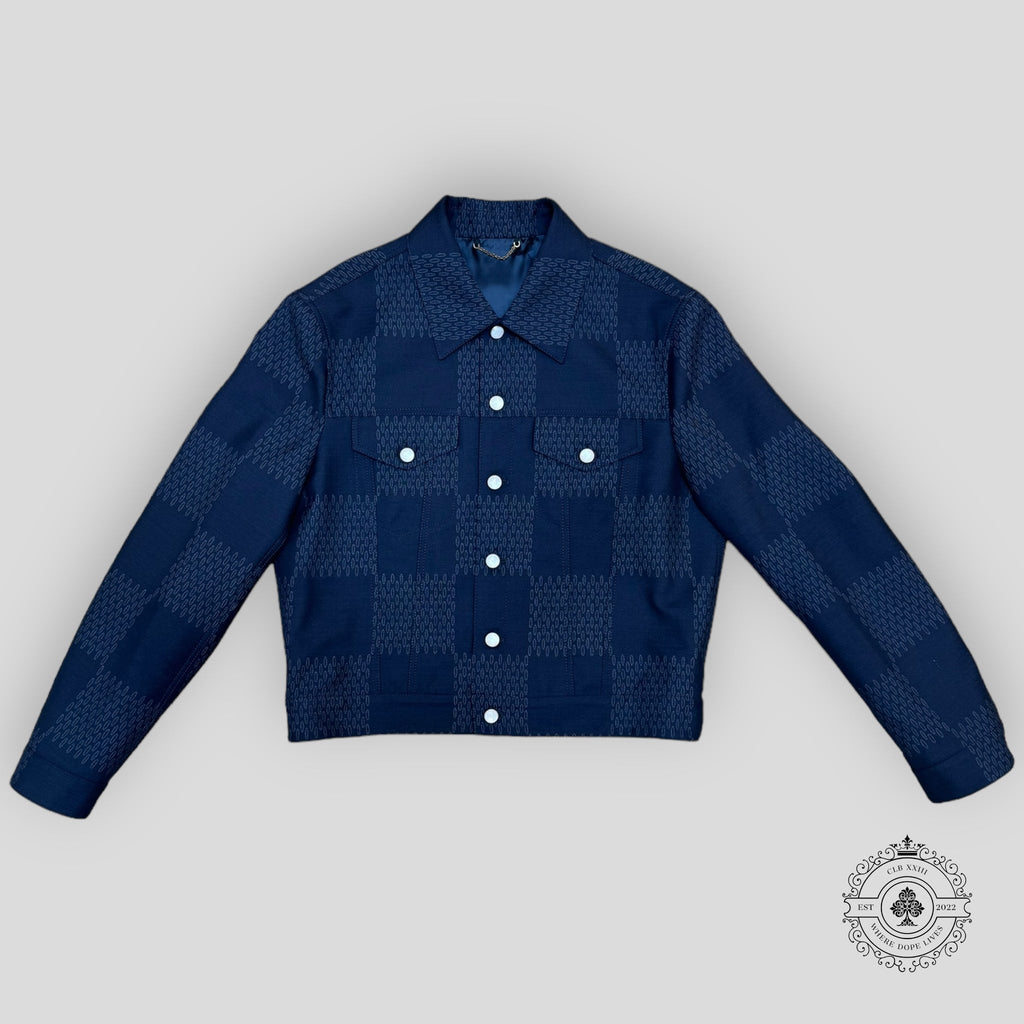 Louis Vuitton Damier Tailored Wool Trucker Jacket 52 unisex Italy
