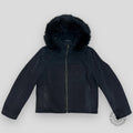 Louis Vuitton Denim Blouson coat With Fur Hood jacket men's 50