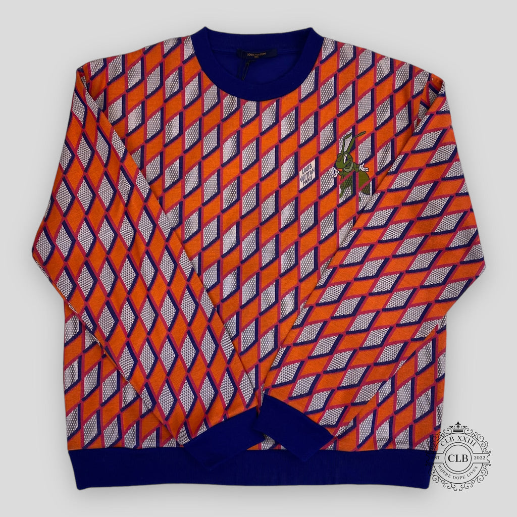 LOUIS VUITTON DIAMOND DAMIER CRICKET CREWNECK - MULTICOLOR XL sweater men's