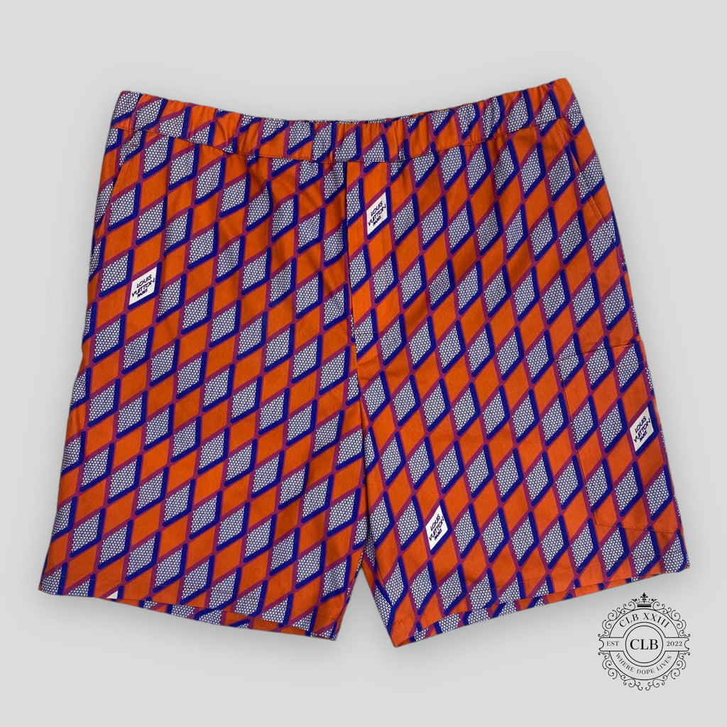 Louis Vuitton Diamond Damier Cricket Drawstring Shorts men's 46