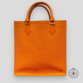 Louis Vuitton EPI Sac Plat PM Orange purse tote handbag satchel