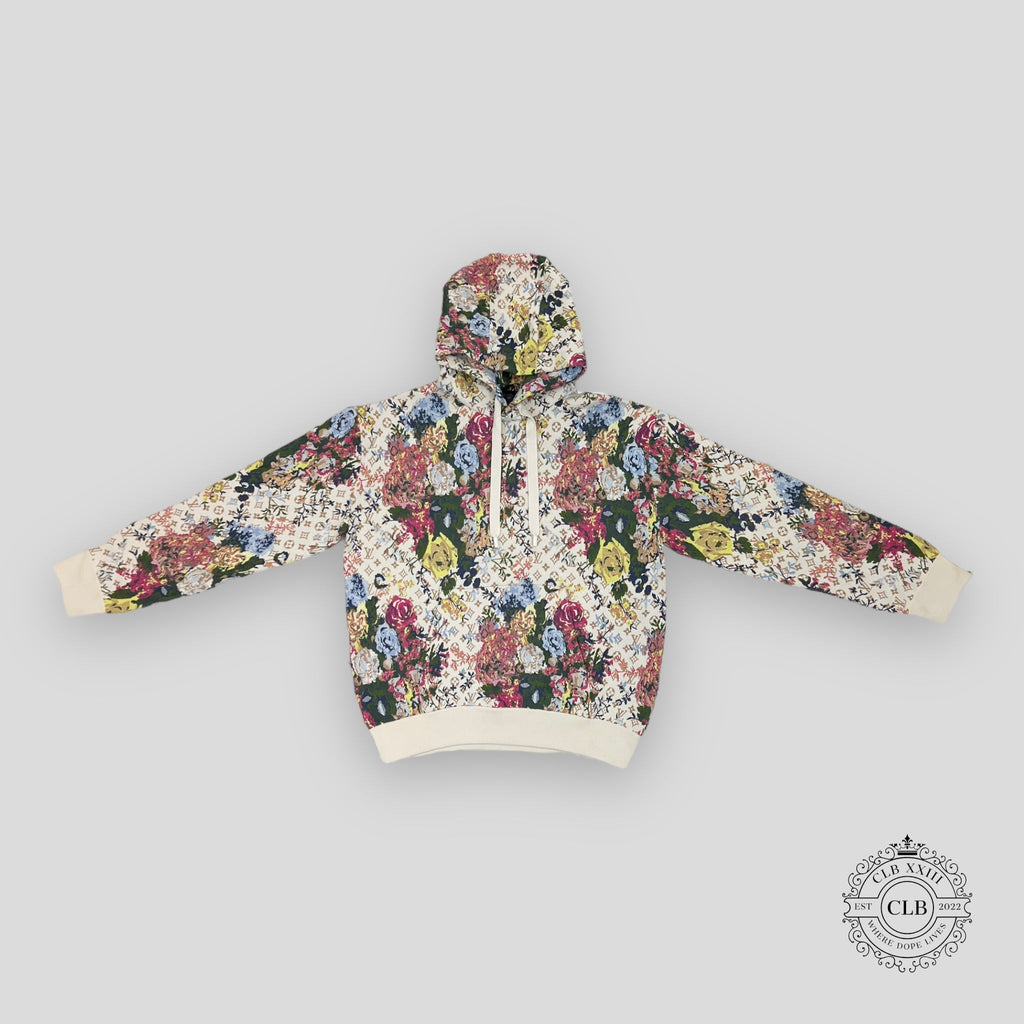 LOUIS VUITTON FLOWER GRAPHIC HOODIE - MULTICOLOR L XXL men's sweatshirt