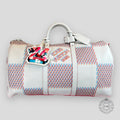 Louis Vuitton Damier Spray Keepall Bandouliere 50 duffel bag white