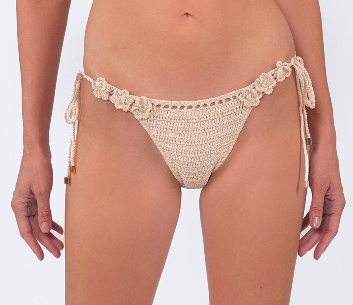 Love & Roses Bottom bikini swimsuit crochet roses natural resort