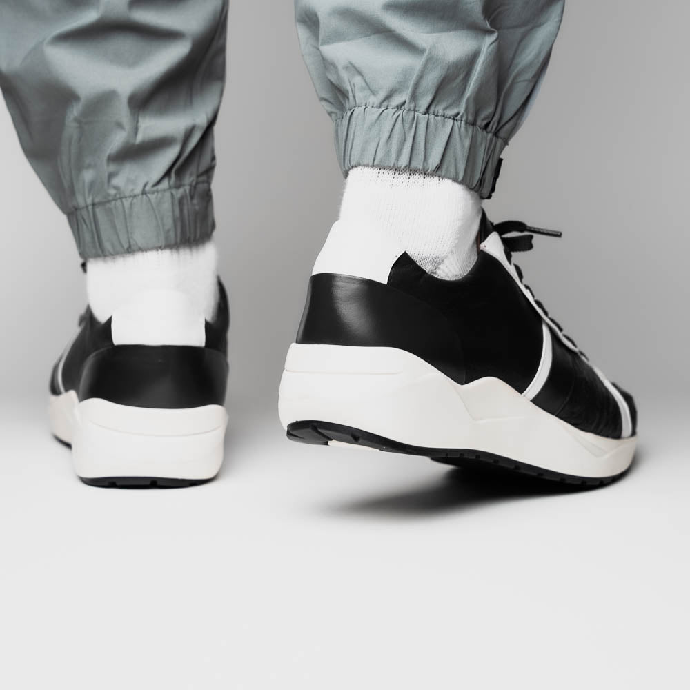 Lyon II men's genuine Ostrich and calfskin sneakers shoes Milano Italy