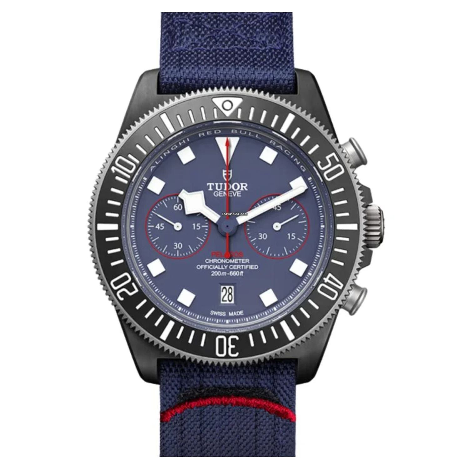 Tudor Men's Red bull Wrist Watch Navy Designer Luxury