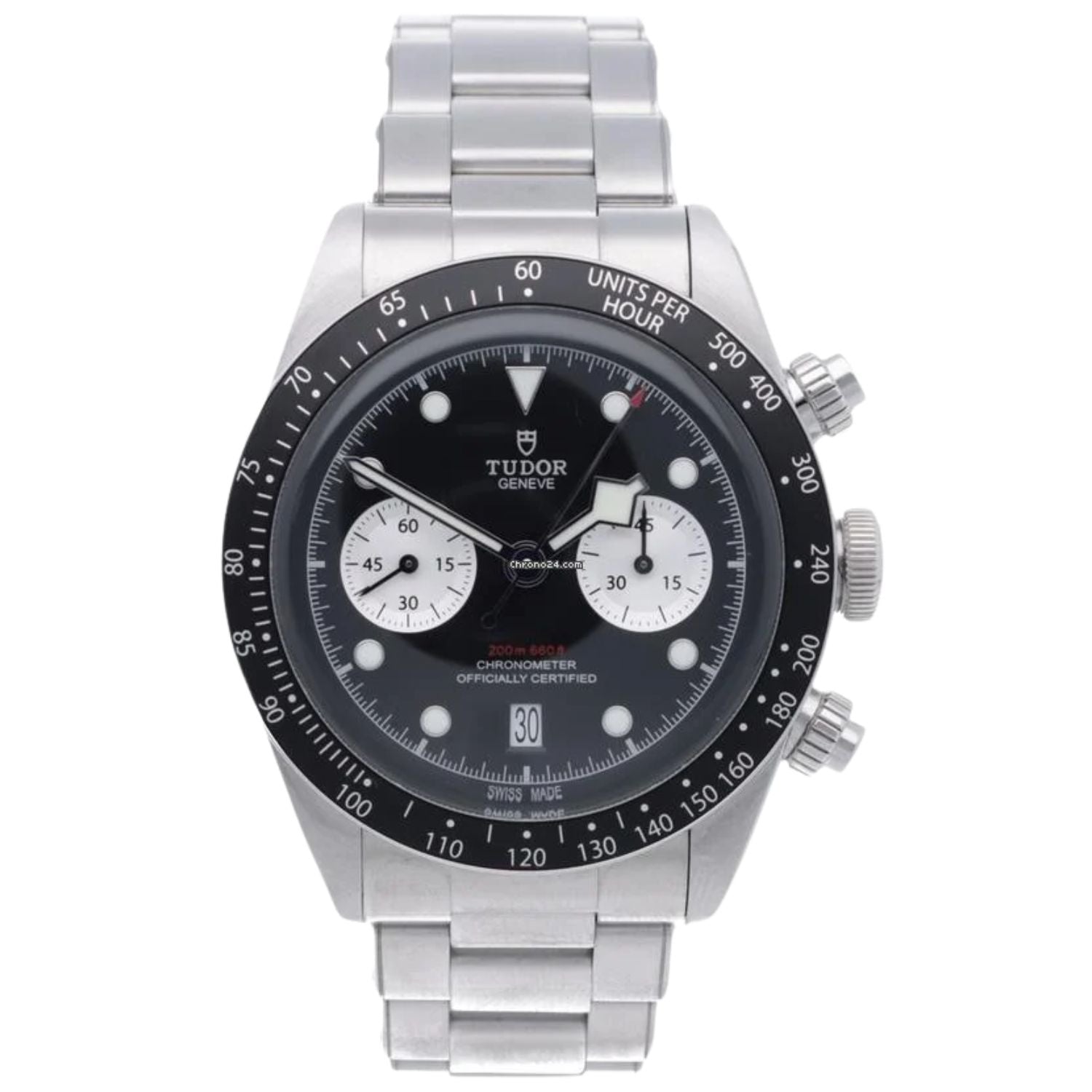 Tudor Men's Black Bay watch silver dive watch