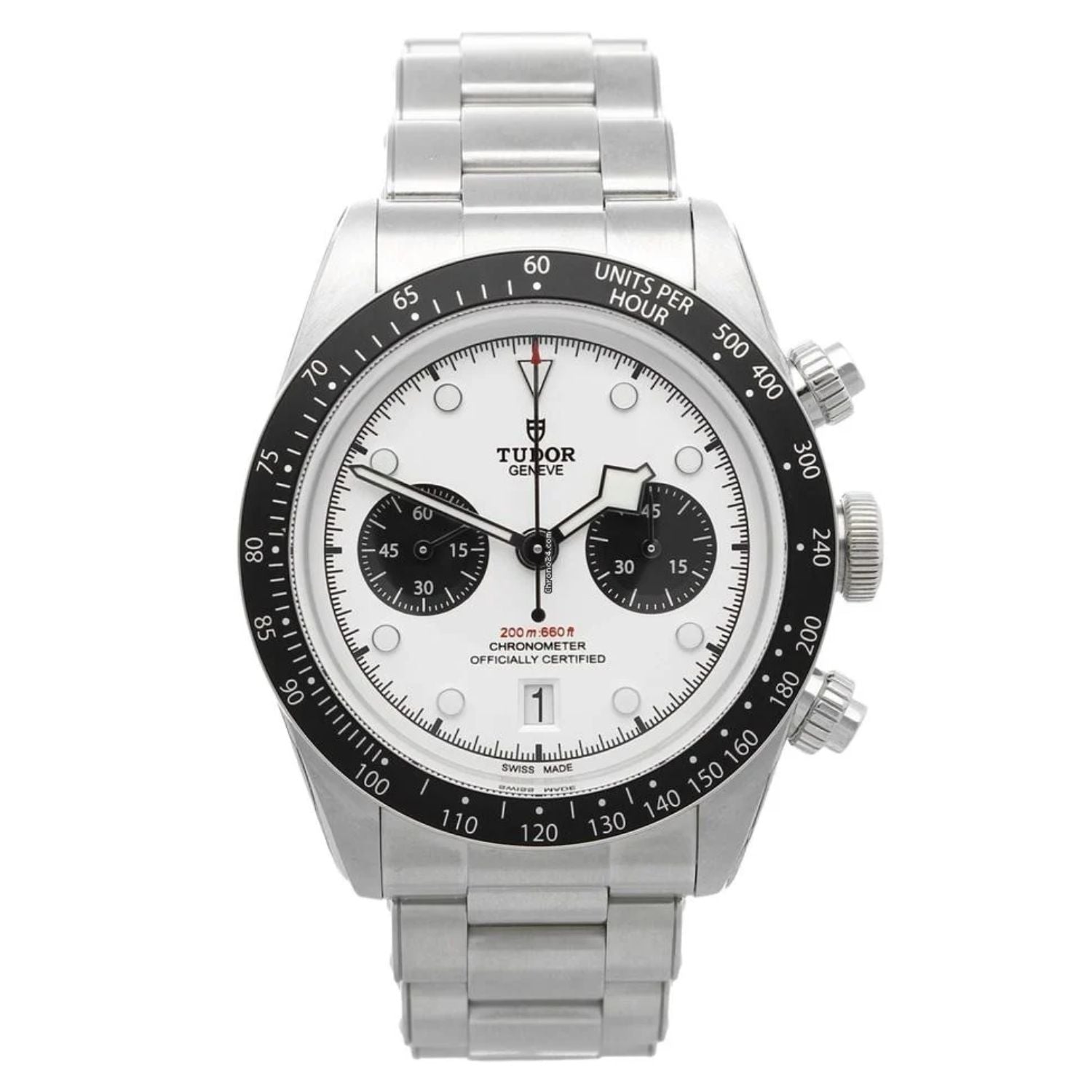 Tudor Men's Black Bay Silver Designer Wrist Watch Luxury