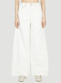 Moncler X Alicia Keys ladies Wide Leg Pants slacks trousers jeans white