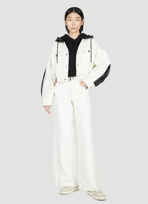 Moncler X Alicia Keys ladies Wide Leg Pants slacks trousers jeans white