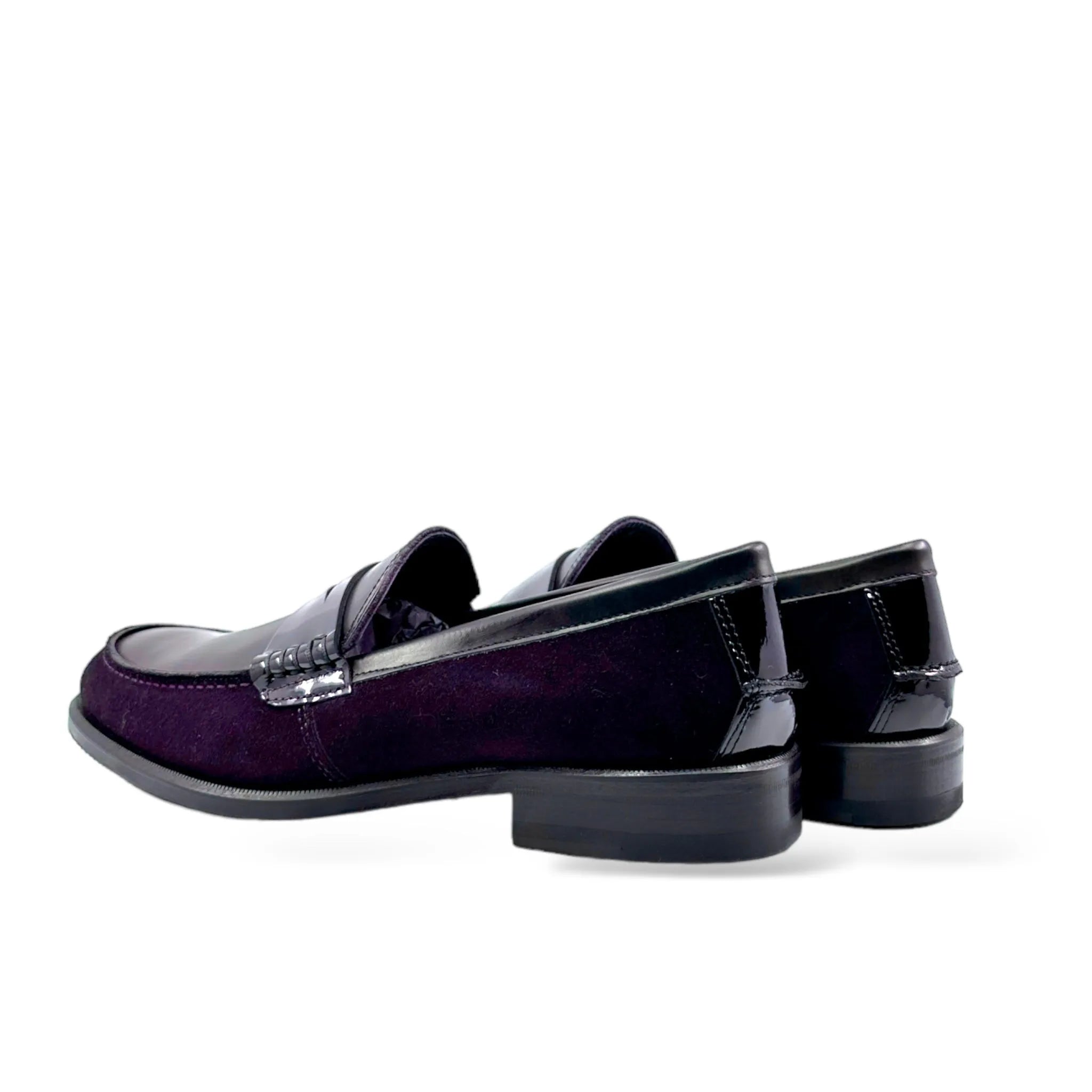 Marisool Ladies Loafers II Italian patent calf leather shoes Dark Navy