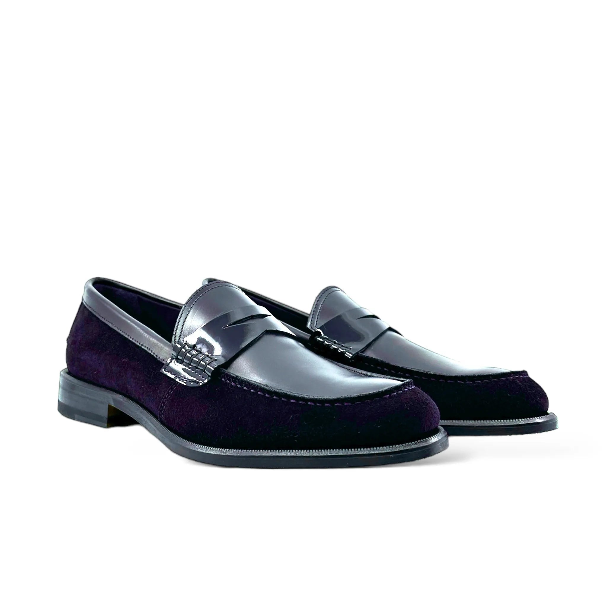 Marisool Ladies Loafers II Italian patent calf leather shoes Dark Navy