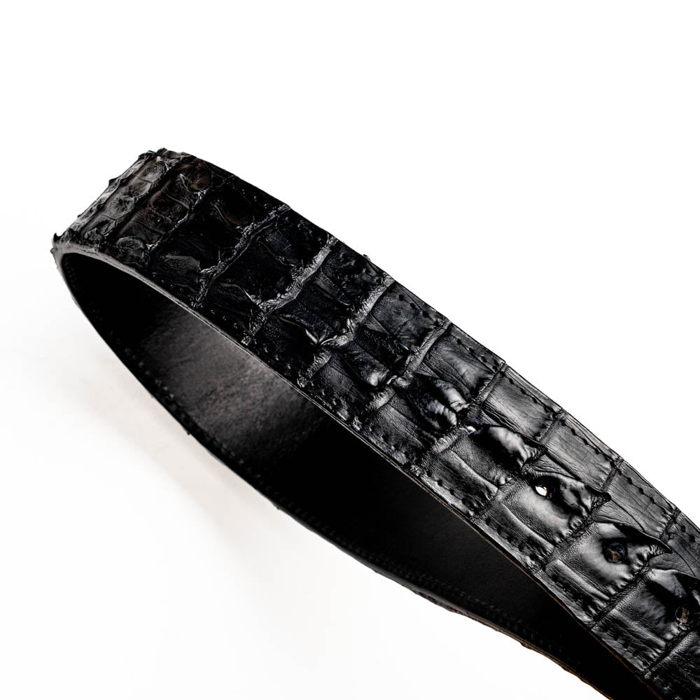 Marco di Milano Marlboro real Caiman Crocodile Hide Belt Black unisex