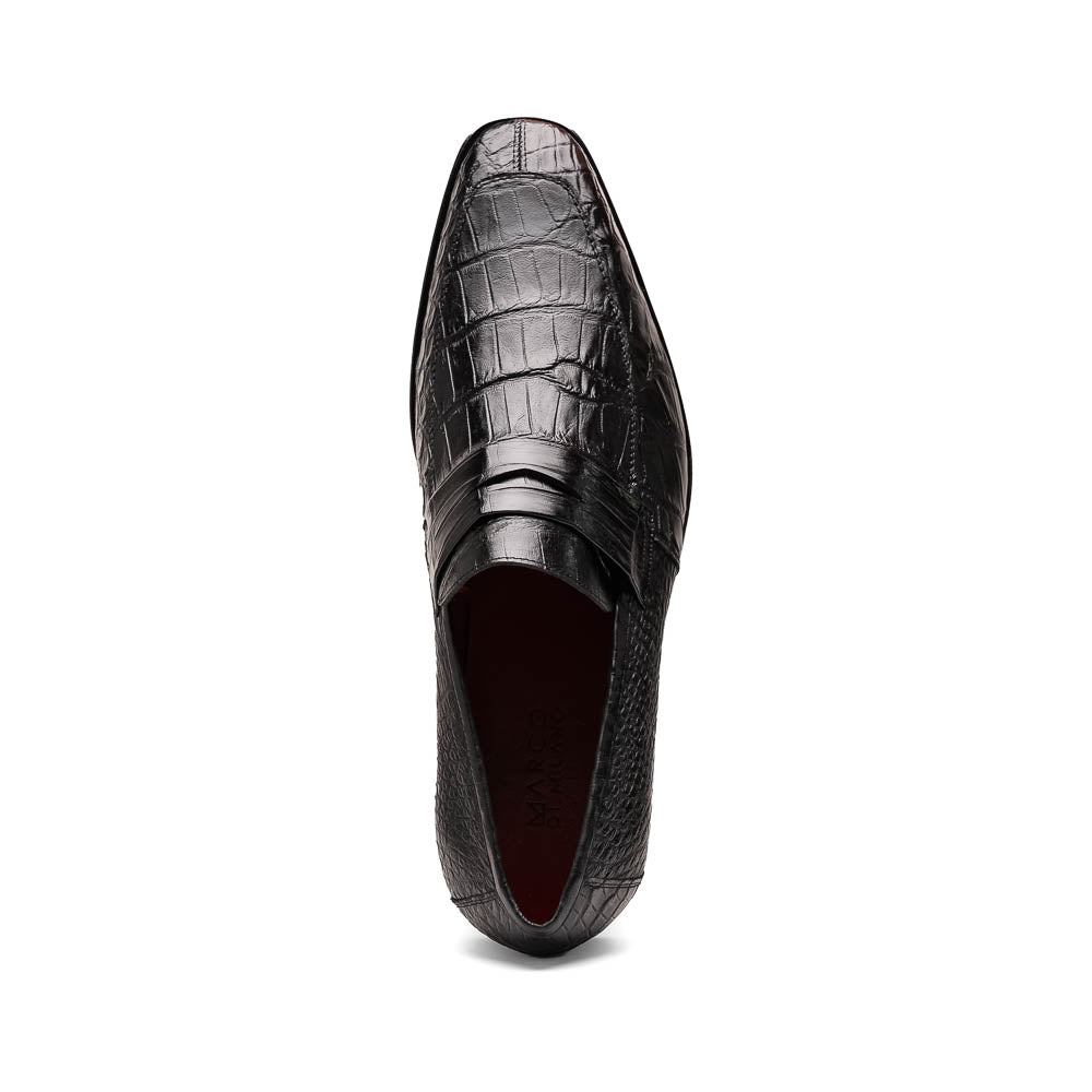 Matteo Black Genuine alligator skin loafers men's dress shoes Milano