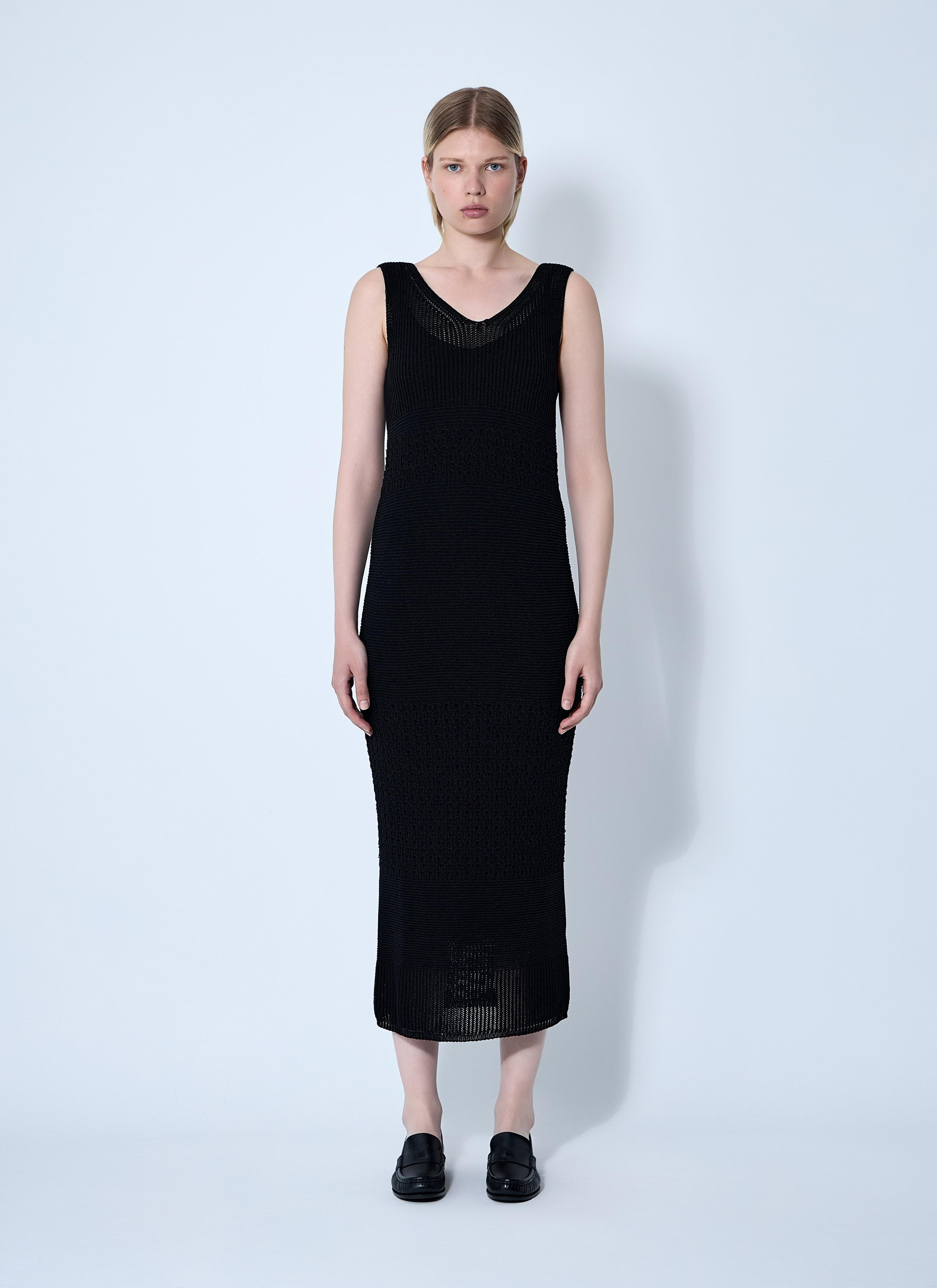 Max Mara Ladies Valois Crochet Midi Dress Black