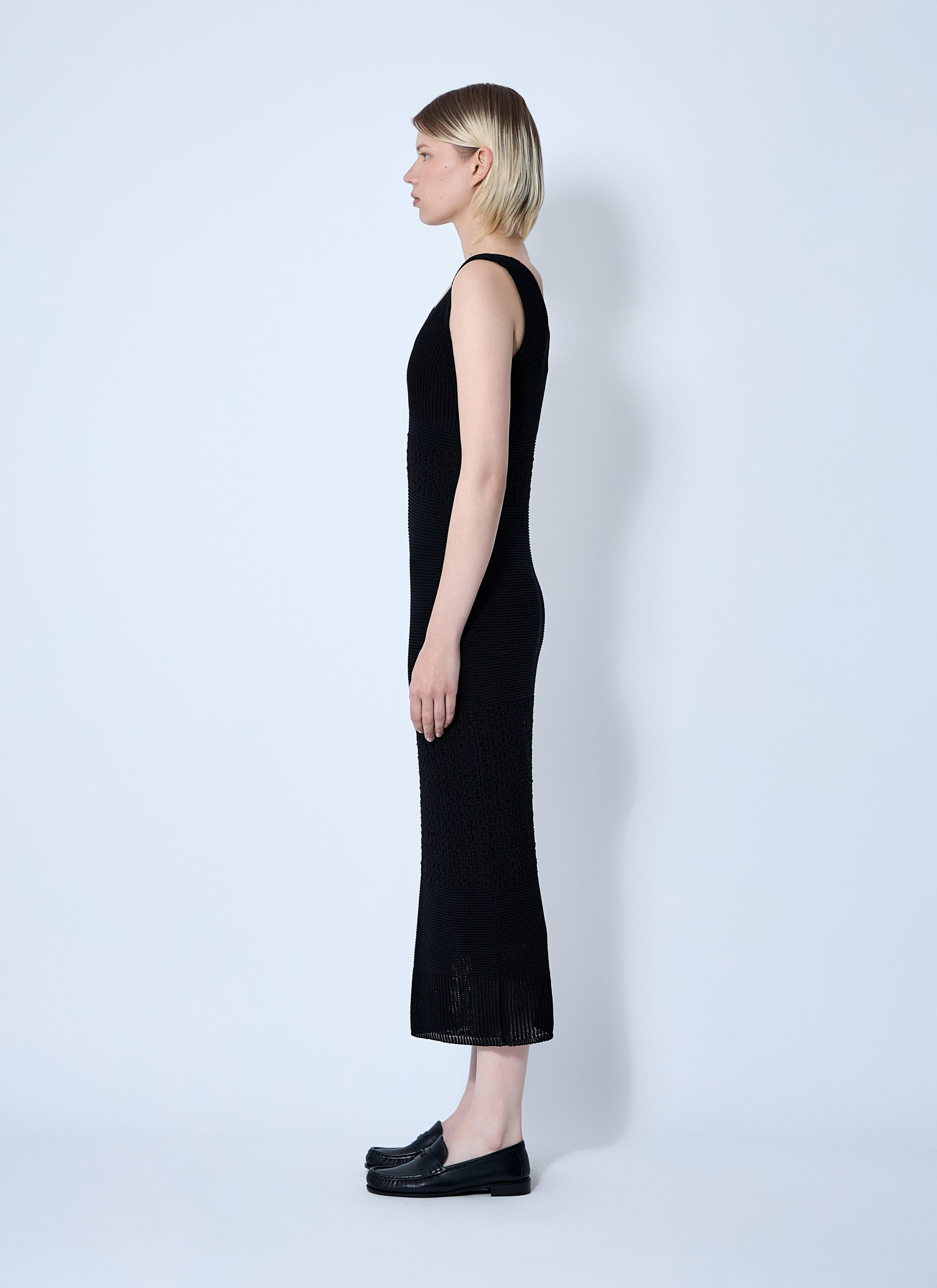 Max Mara Ladies Valois Crochet Midi Dress Black